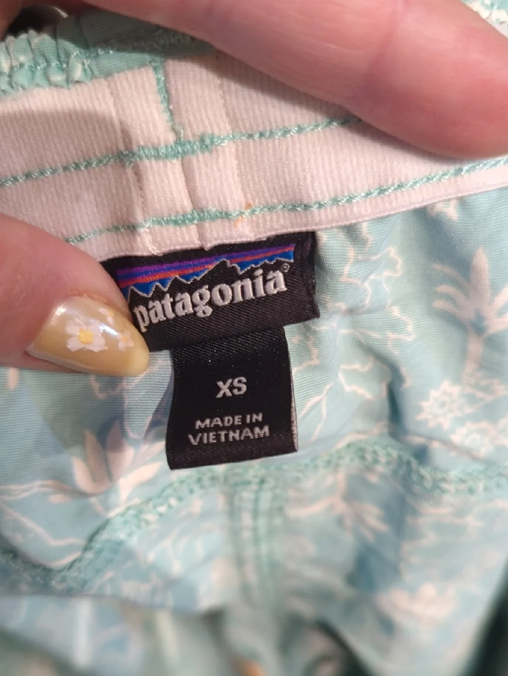 Patagonia Baggies XS Printed Shorts Drawstring Elastic Band Drawstring Pockets
